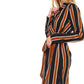 Multi Stripe Long Blazer