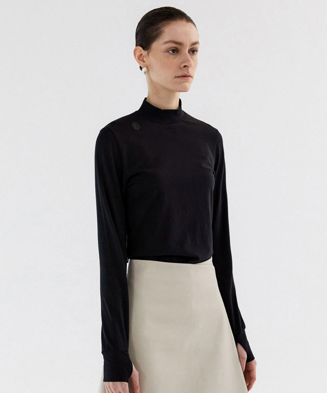 Anell Golf  Slim Air Turtleneck - Black