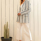 Women's Stripe Blazer in Blue White