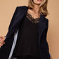 Women's Corduroy Double Breasted Blazer in Midnight