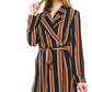 Multi Stripe Long Blazer
